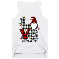 Funny Love Mema Gnomes Christmas Mema Life Tank Top