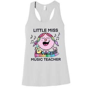 Funny Listle Miss Music Teacher Women's Racerback Tank