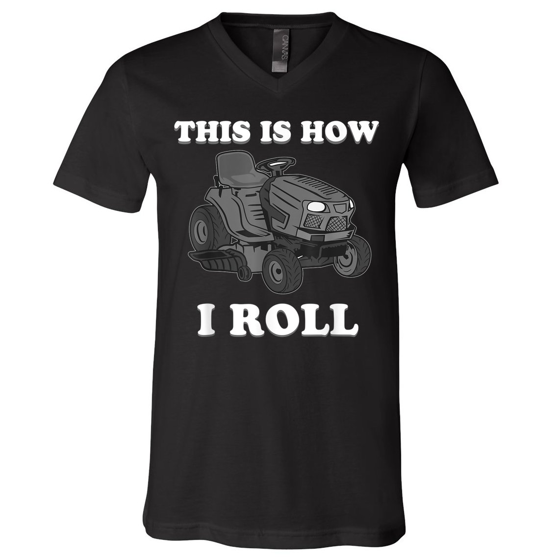 Funny Lawn Mower Mowing Riding Rider Toddler Kids Boys V-Neck T-Shirt
