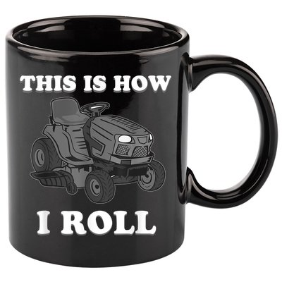 Funny Lawn Mower Mowing Riding Rider Toddler Kids Boys 11oz C Handle Ceramic Mug