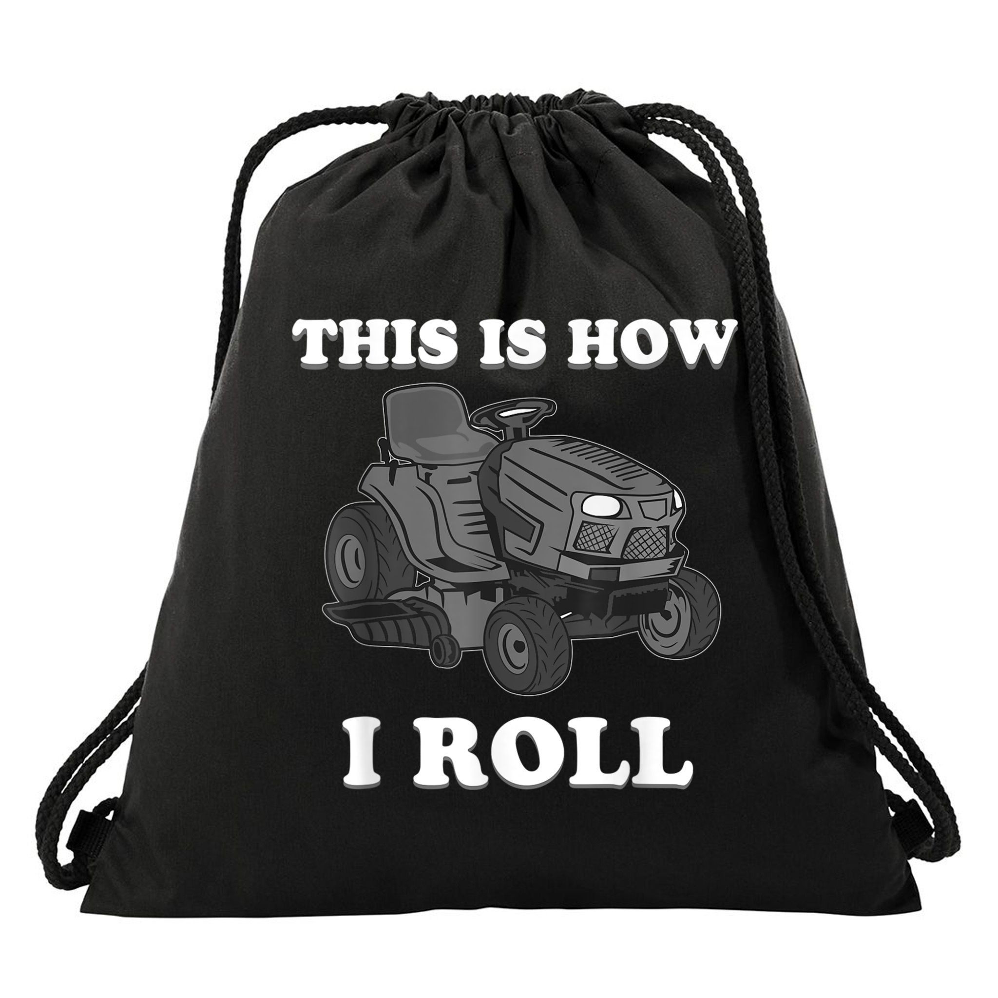 Funny Lawn Mower Mowing Riding Rider Toddler Kids Boys Drawstring Bag