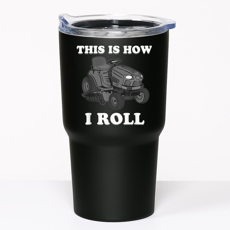 Funny Lawn Mower Mowing Riding Rider Toddler Kids Boys Tumbler