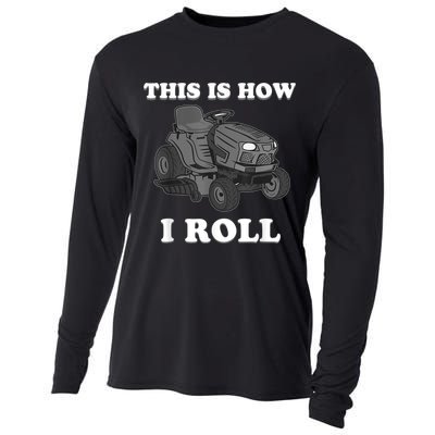 Funny Lawn Mower Mowing Riding Rider Toddler Kids Boys Cooling Performance Long Sleeve Crew