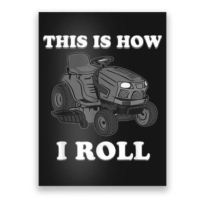 Funny Lawn Mower Mowing Riding Rider Toddler Kids Boys Poster