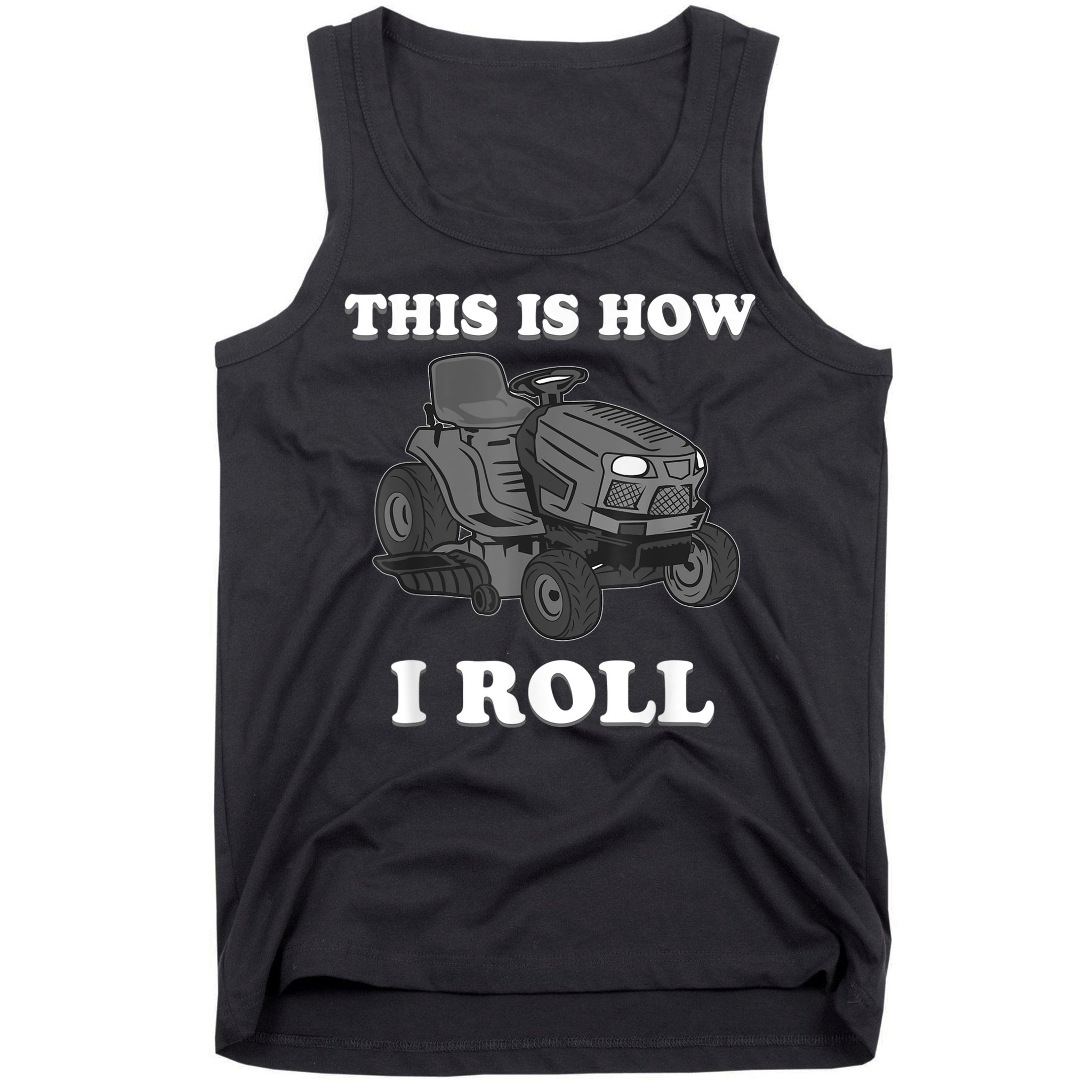 Funny Lawn Mower Mowing Riding Rider Toddler Kids Boys Tank Top