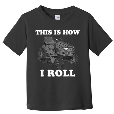 Funny Lawn Mower Mowing Riding Rider Toddler Kids Boys Toddler T-Shirt