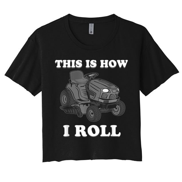 Funny Lawn Mower Mowing Riding Rider Toddler Kids Boys Crop Top