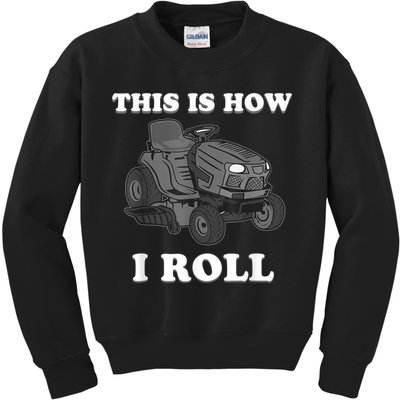 Funny Lawn Mower Mowing Riding Rider Toddler Kids Boys Kids Sweatshirt