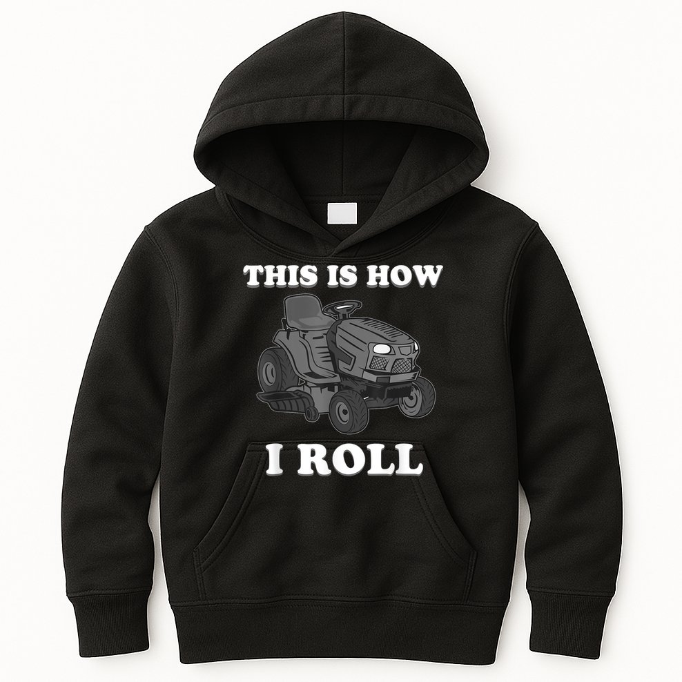Funny Lawn Mower Mowing Riding Rider Toddler Kids Boys Kids Hoodie