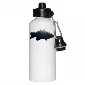 Fishing Large Mouth Bass Forest Nature Fish Fisher Gift Aluminum Water Bottle