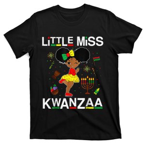 Funny Little Miss Kwanzaa Outfits Black T-Shirt