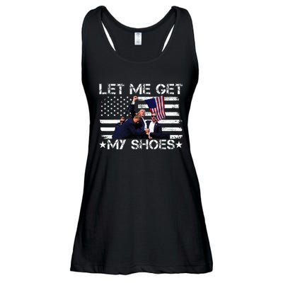 Funny Let Me Get My Shoes Ladies Essential Flowy Tank