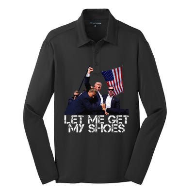 Funny Let Me Get My Shoes Silk Touch Performance Long Sleeve Polo