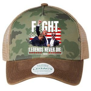 Fight Legends Never Die 2024 Trump Shooting Legacy Tie Dye Trucker Hat