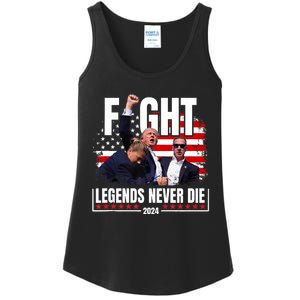 Fight Legends Never Die 2024 Trump Shooting Ladies Essential Tank