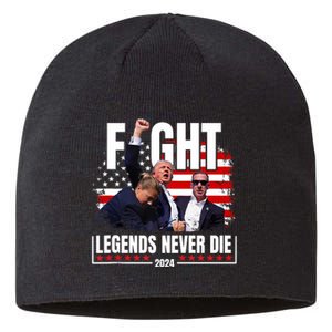 Fight Legends Never Die 2024 Trump Shooting Sustainable Beanie