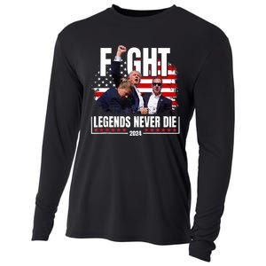 Fight Legends Never Die 2024 Trump Shooting Cooling Performance Long Sleeve Crew