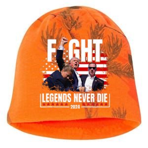 Fight Legends Never Die 2024 Trump Shooting Kati - Camo Knit Beanie