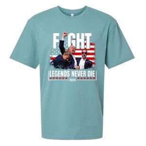 Fight Legends Never Die 2024 Trump Shooting Sueded Cloud Jersey T-Shirt