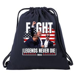 Fight Legends Never Die 2024 Trump Shooting Drawstring Bag