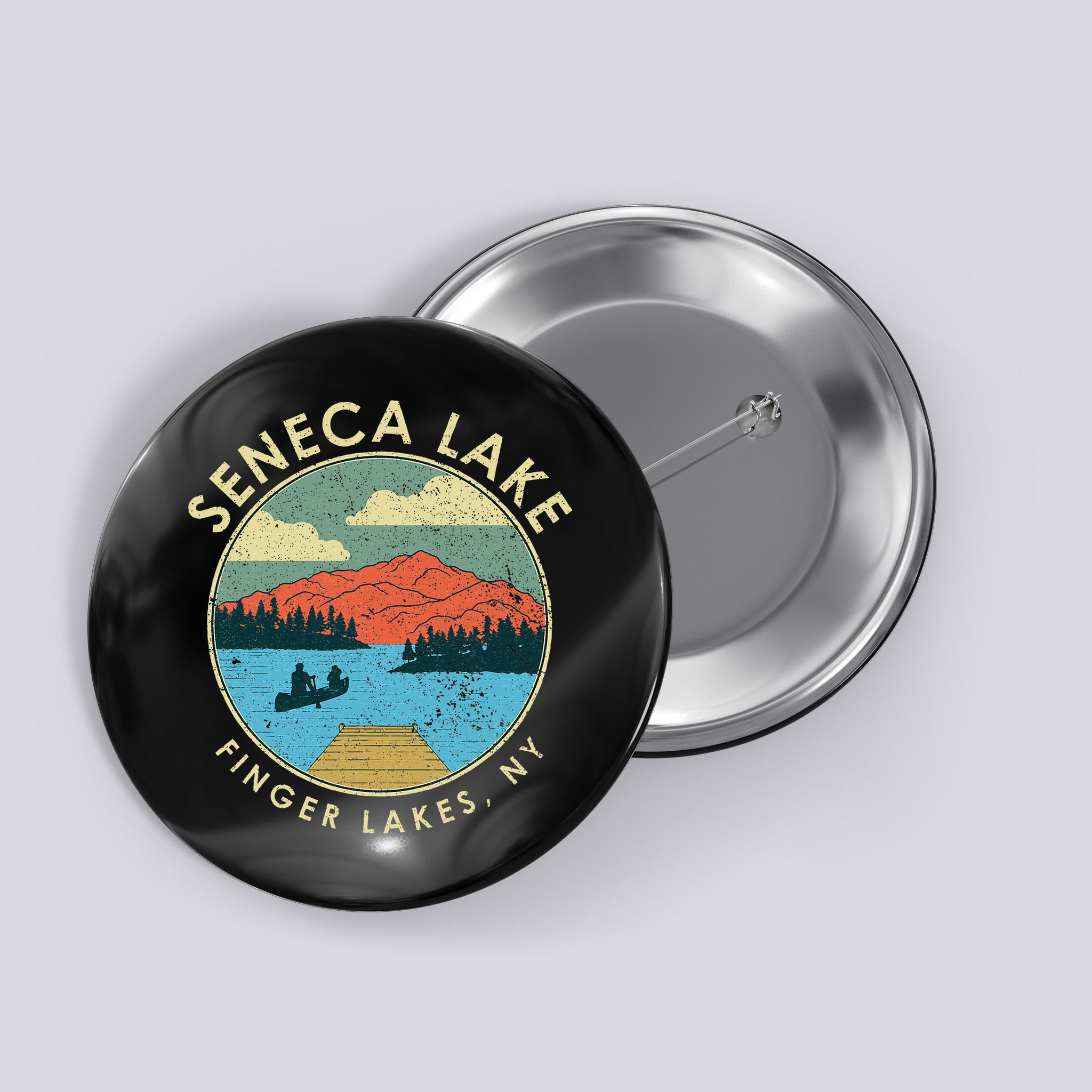 Finger Lakes Ny New York Seneca Lake Button