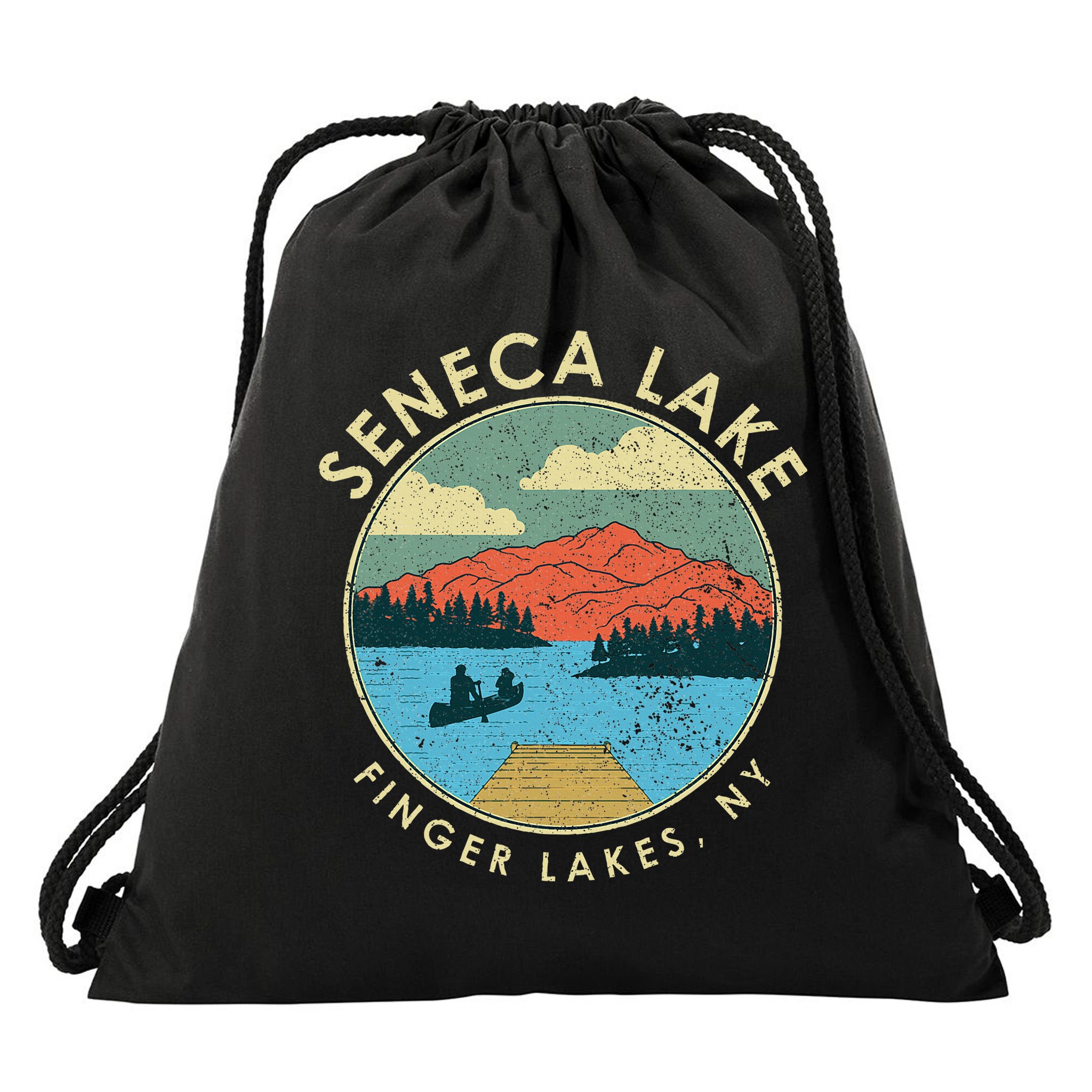 Finger Lakes Ny New York Seneca Lake Drawstring Bag