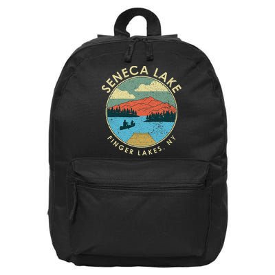 Finger Lakes Ny New York Seneca Lake 16 in Basic Backpack