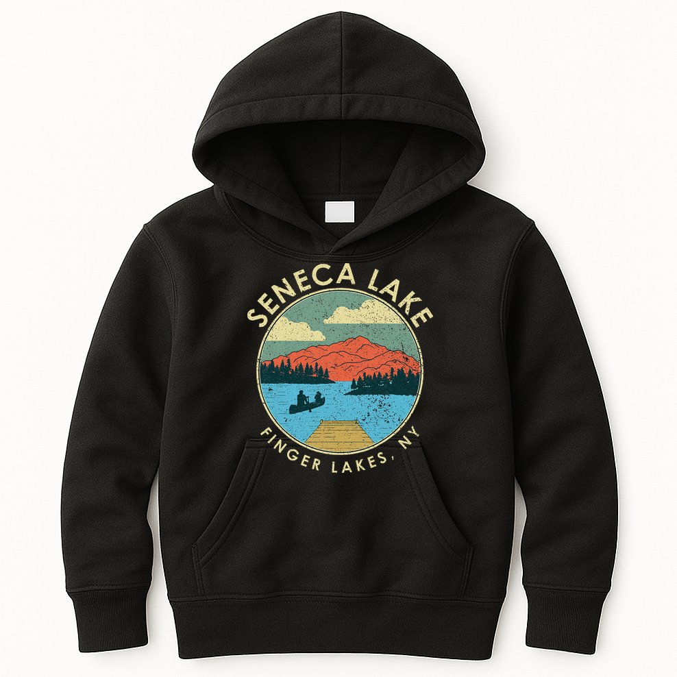 Finger Lakes Ny New York Seneca Lake Kids Hoodie