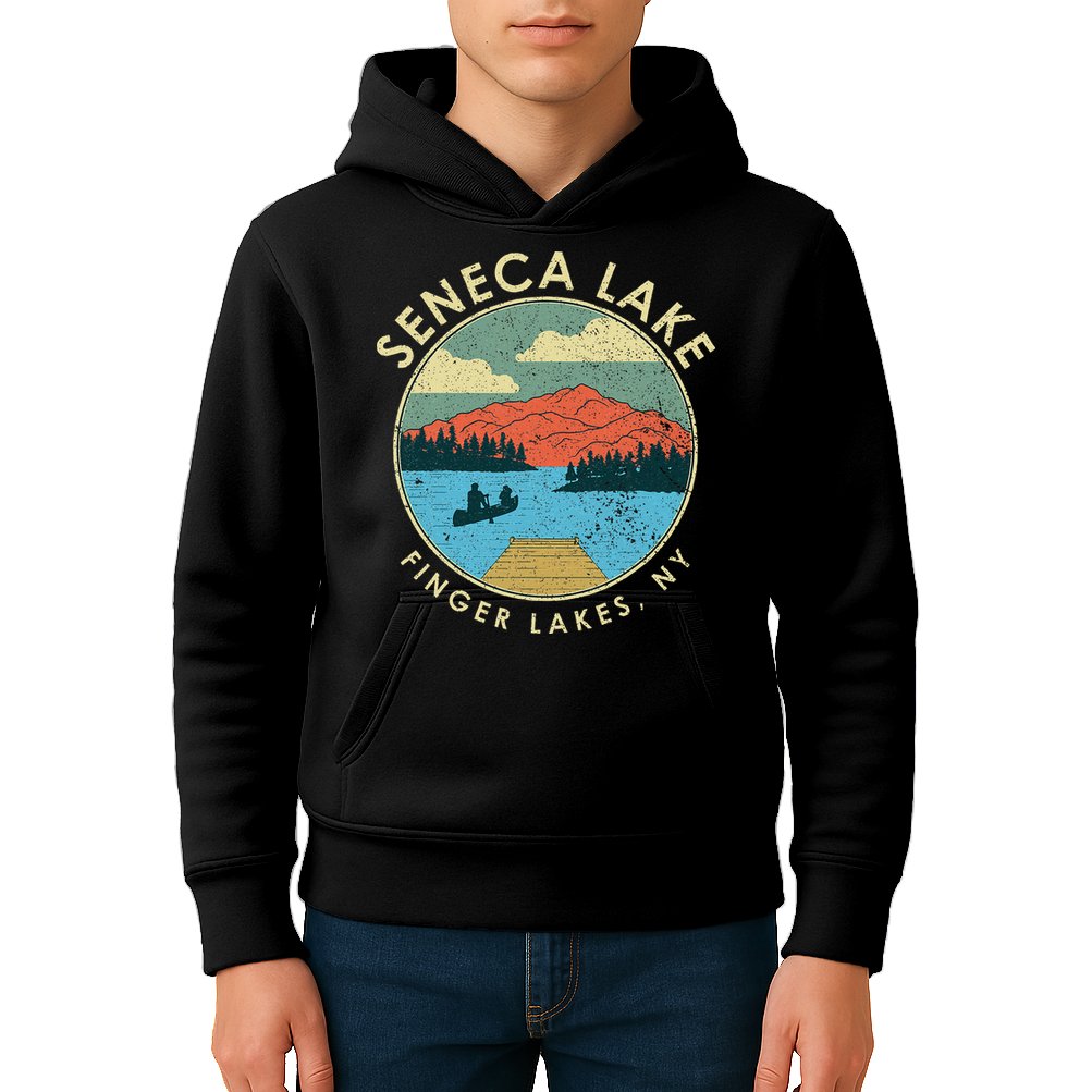 Finger Lakes Ny New York Seneca Lake Kids Hoodie