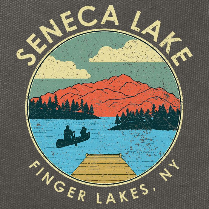 Finger Lakes Ny New York Seneca Lake Cotton Canvas Backpack