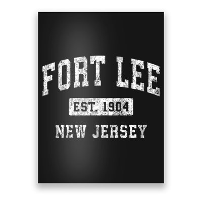 Fort Lee Nj & Retro Fort Lee Est. 1904 New Jersey Poster