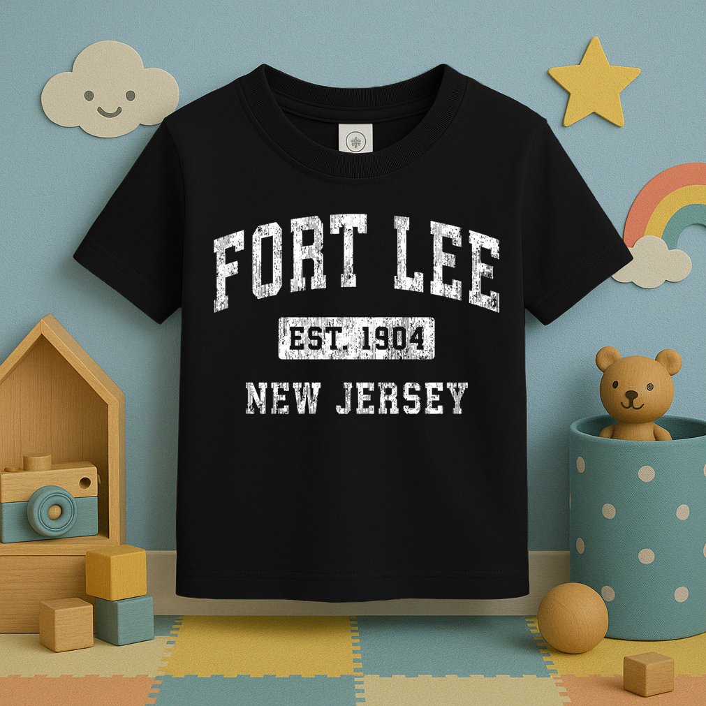 Fort Lee Nj & Retro Fort Lee Est. 1904 New Jersey Toddler T-Shirt
