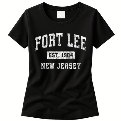 Fort Lee Nj & Retro Fort Lee Est. 1904 New Jersey Womens T-Shirt