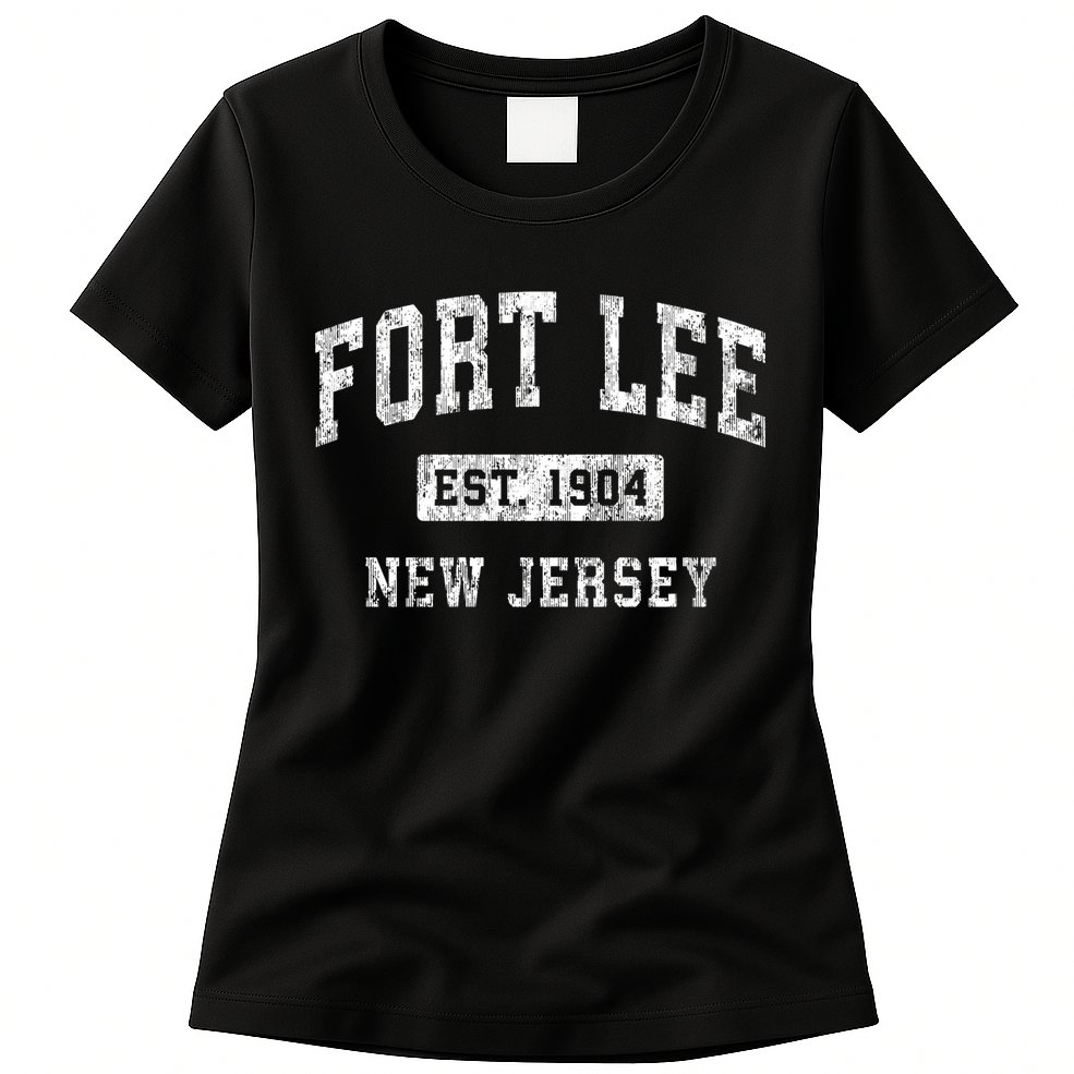 Fort Lee Nj & Retro Fort Lee Est. 1904 New Jersey Womens T-Shirt