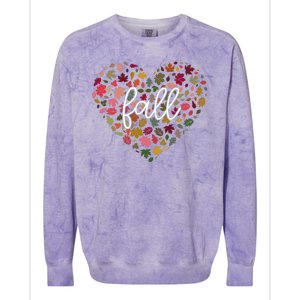 Fall Lover Nature Heart Colorblast Crewneck Sweatshirt