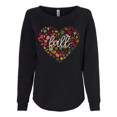 Fall Lover Nature Heart Womens California Wash Sweatshirt