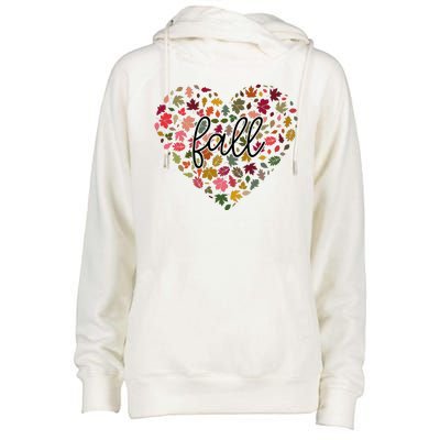 Fall Lover Nature Heart Womens Funnel Neck Pullover Hood