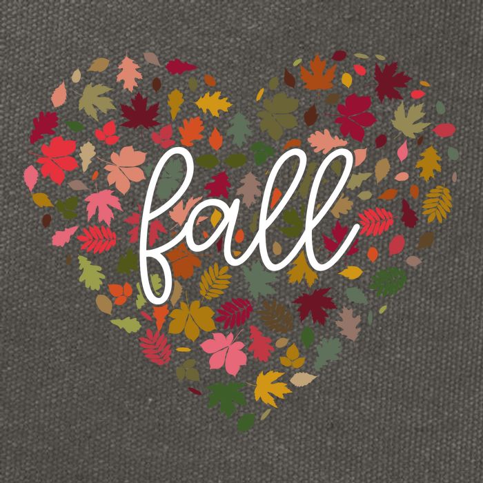 Fall Lover Nature Heart Cotton Canvas Backpack