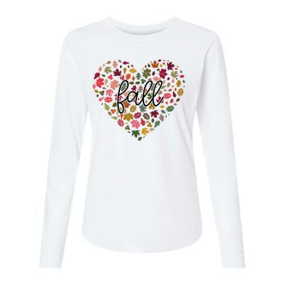 Fall Lover Nature Heart Womens Cotton Relaxed Long Sleeve T-Shirt