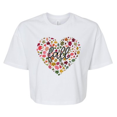 Fall Lover Nature Heart Bella+Canvas Jersey Crop Tee