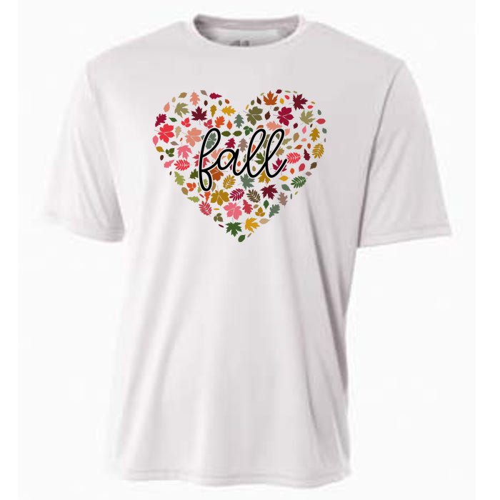 Fall Lover Nature Heart Cooling Performance Crew T-Shirt