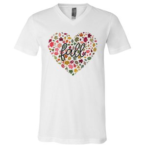 Fall Lover Nature Heart V-Neck T-Shirt