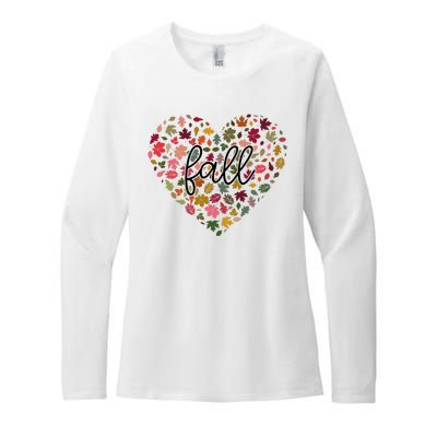 Fall Lover Nature Heart Womens CVC Long Sleeve Shirt