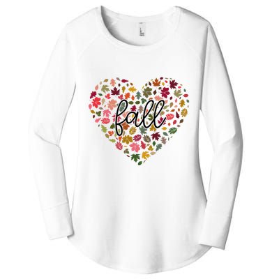 Fall Lover Nature Heart Women's Perfect Tri Tunic Long Sleeve Shirt