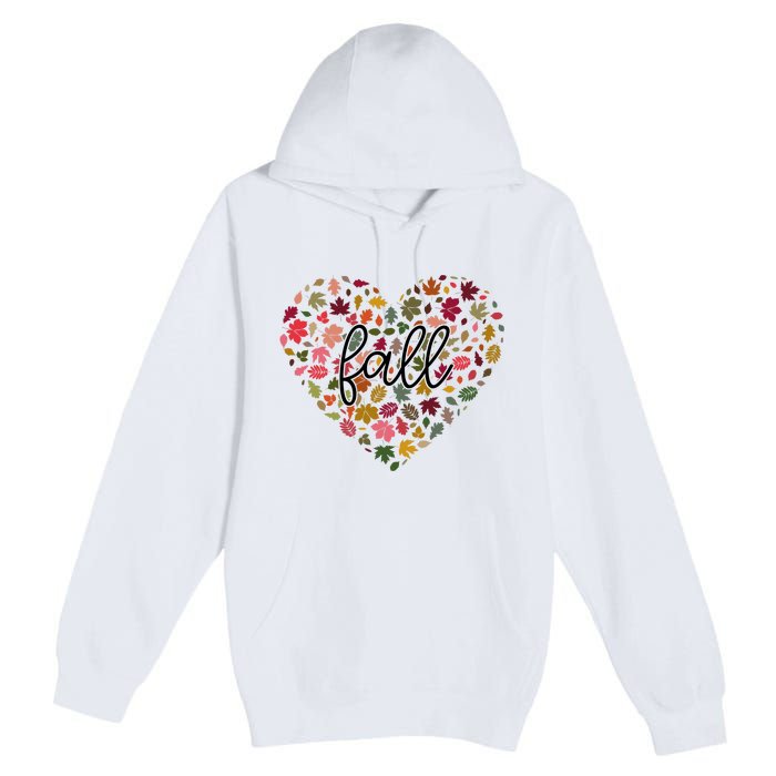 Fall Lover Nature Heart Premium Pullover Hoodie