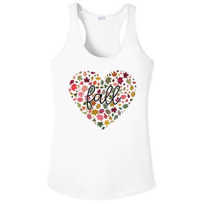 Fall Lover Nature Heart Ladies PosiCharge Competitor Racerback Tank