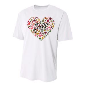 Fall Lover Nature Heart Performance Sprint T-Shirt