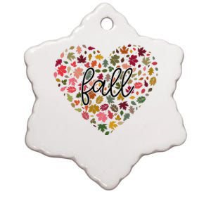 Fall Lover Nature Heart Ceramic Star Ornament