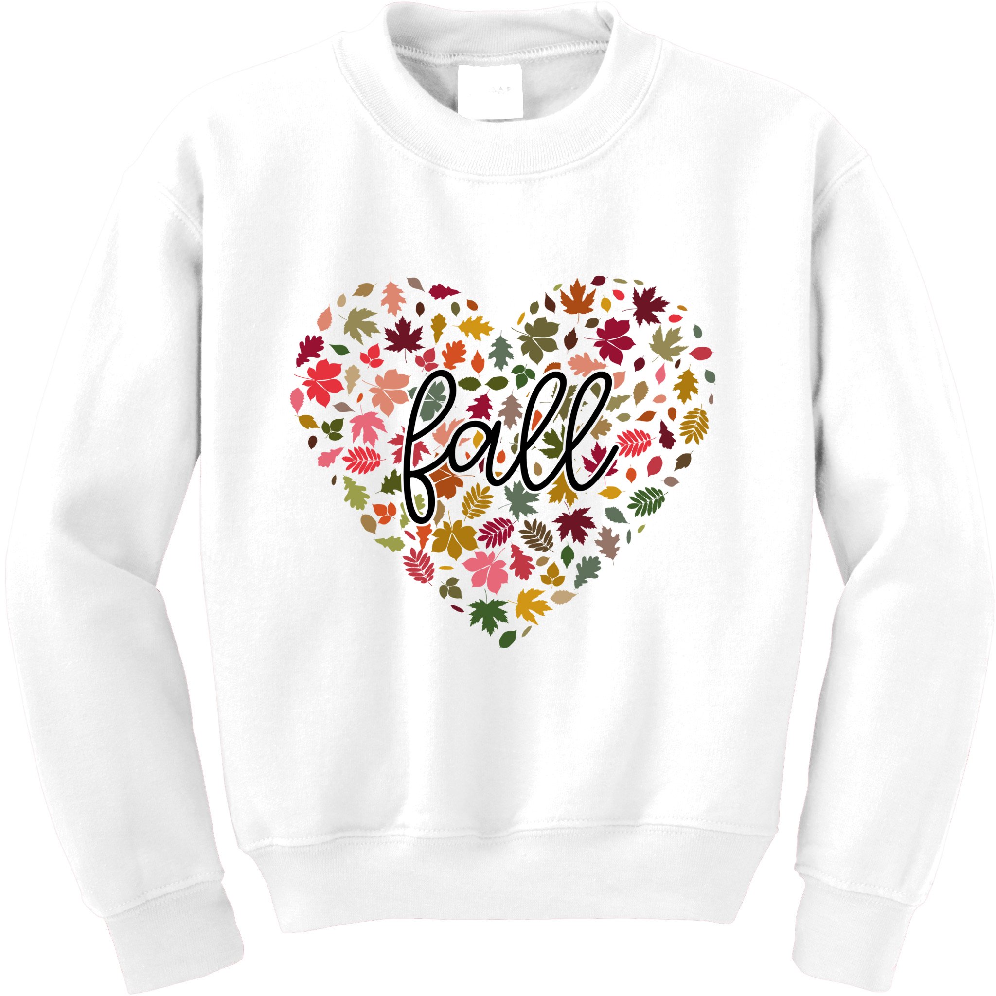 Fall Lover Nature Heart Kids Sweatshirt
