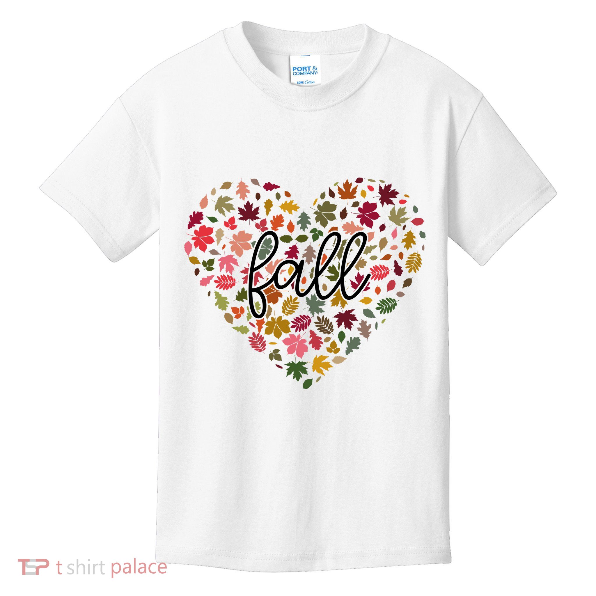 Fall Lover Nature Heart Kids T-Shirt